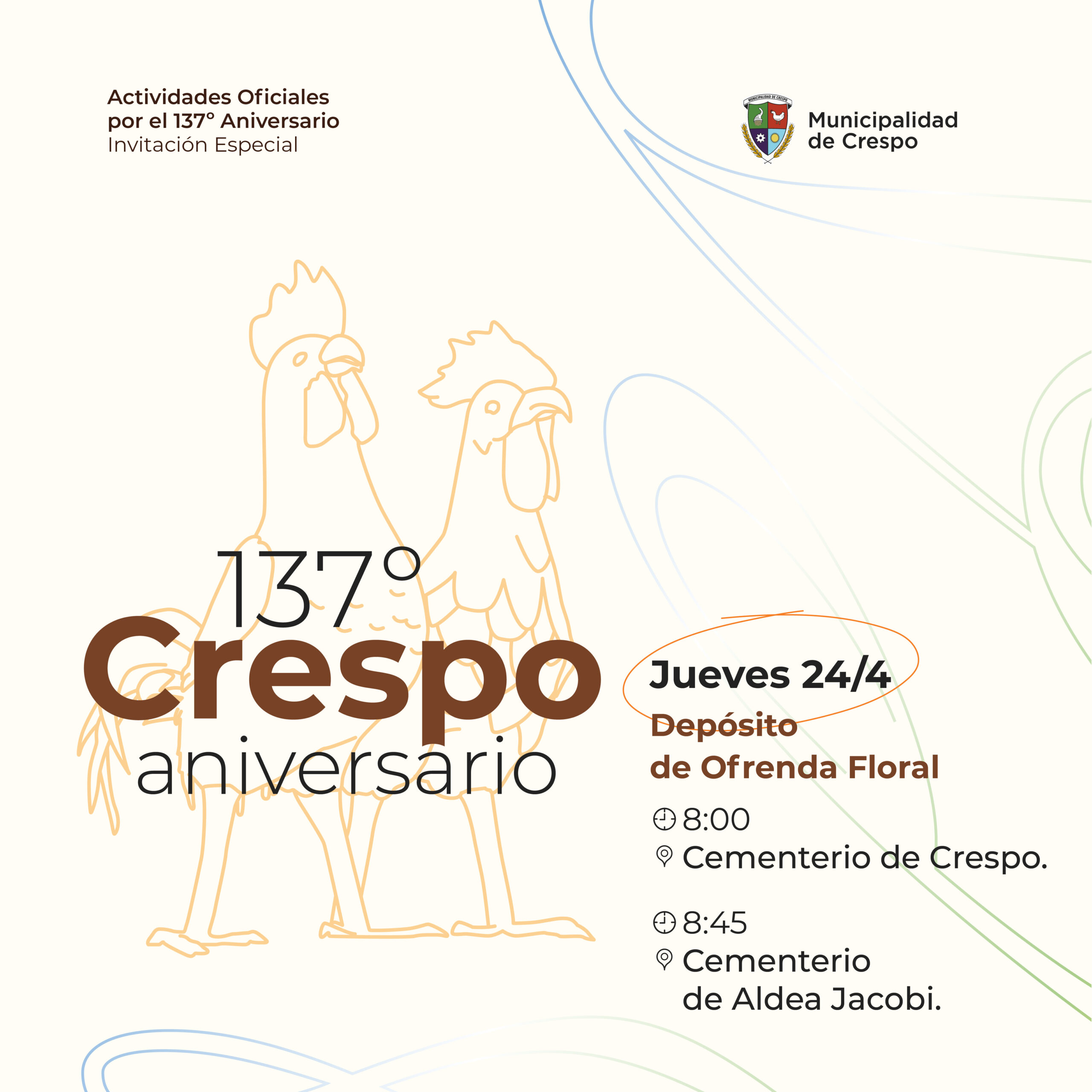 ACTO OFICIAL: 137º ANIVERSARIO DE LA CIUDAD DE CRESPO