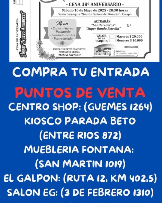 CENA ANIVERSARIO