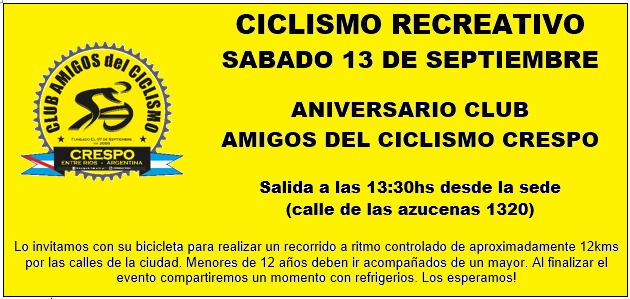 CICLISMO RECREATIVO