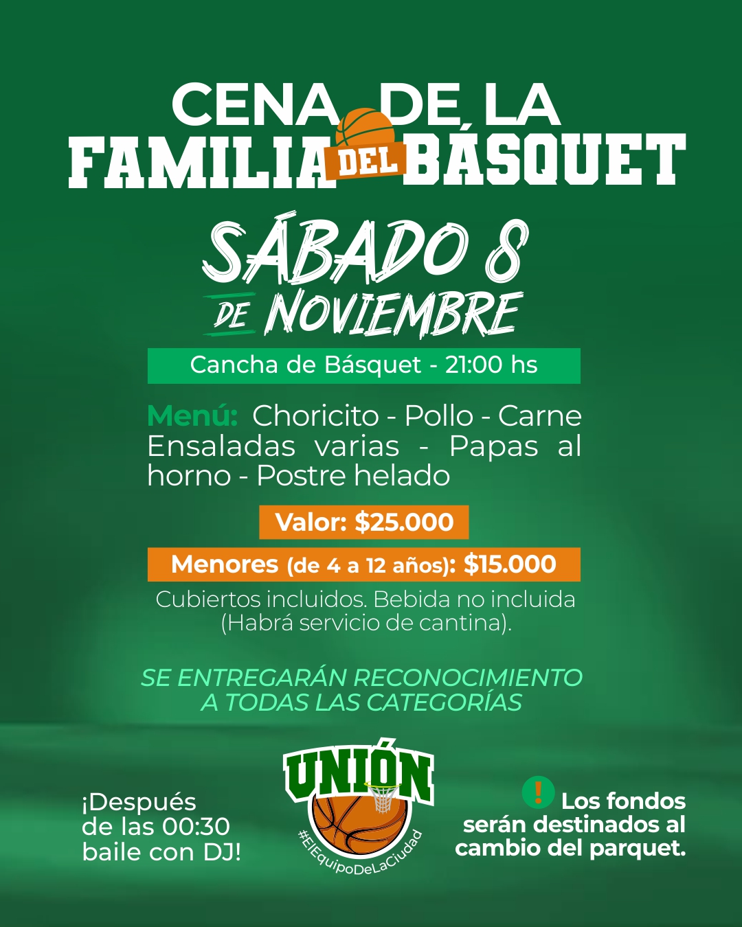 CENA DEL BÁSQUET