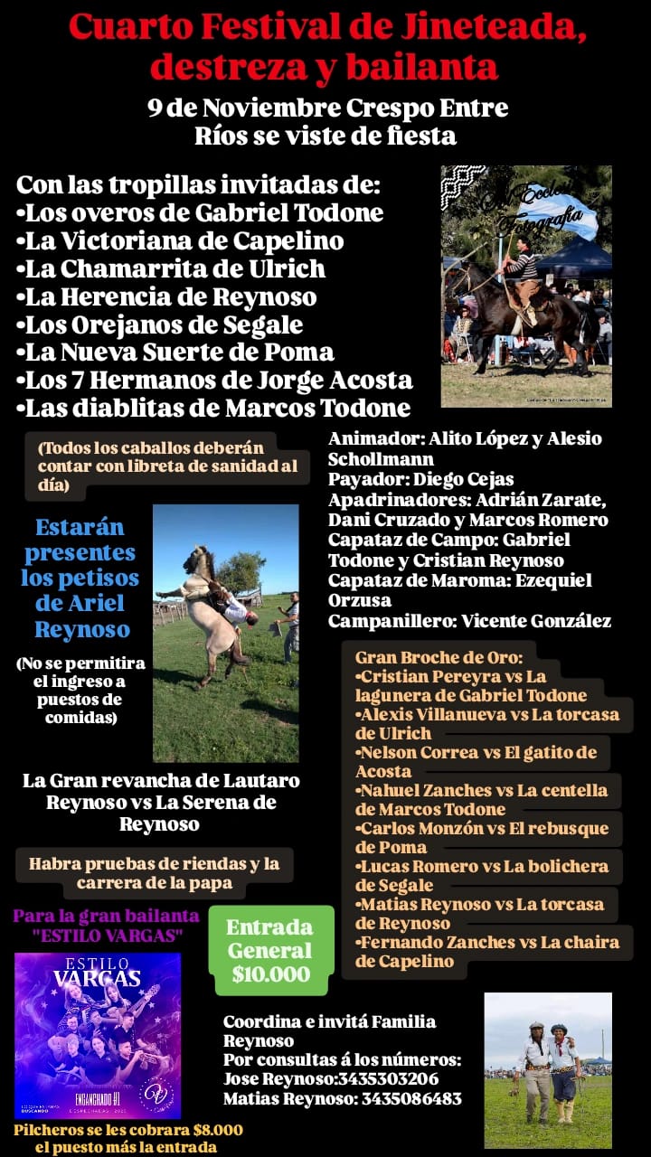 FESTIVAL DE JINETEADA, DESTREZA Y BAILANTA
