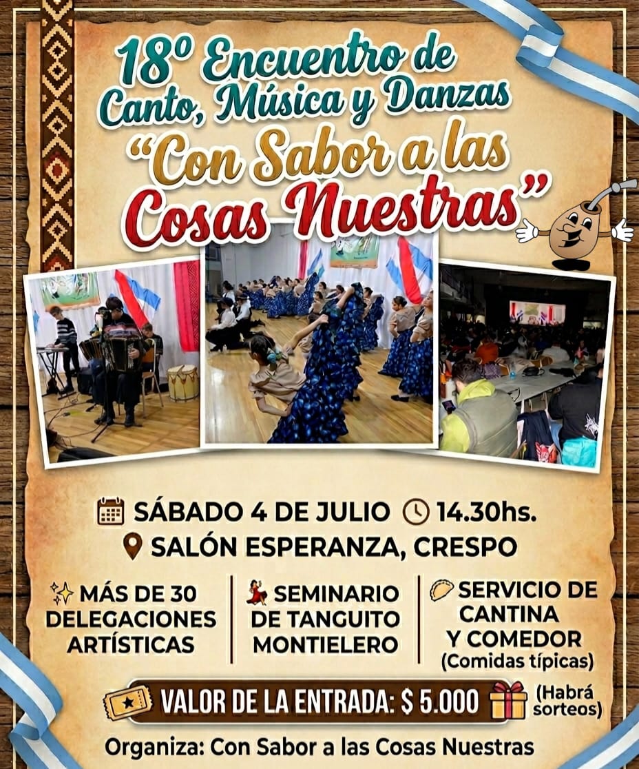 18º ENCUENTRO DE CANTO, MÚSICA Y DANZAS FOLCLÓRICAS ARGENTINAS ‘CON SABOR A LAS COSAS NUESTRAS’